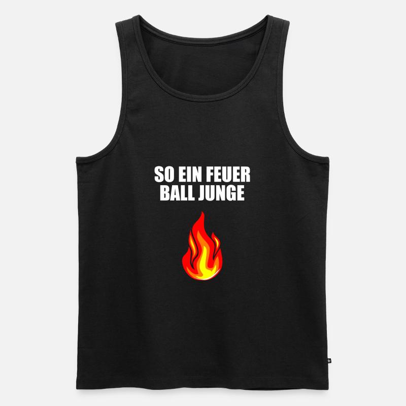 So ein Feuerball Junge - Männer Premium Bio Tank Top - Schwarz