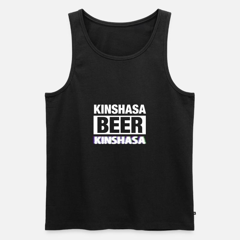 Kinshasa Kongo Bier - Männer Premium Bio Tank Top - Schwarz