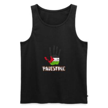 Palästina - Männer Premium Bio Tank Top - Schwarz - Vorne - Michal (187cm)