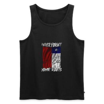 Chile - Männer Premium Bio Tank Top - Schwarz - Vorne - AI Model Male 178 light (178cm)
