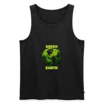 Natur - Männer Premium Bio Tank Top - Schwarz - Vorne - Michal (187cm)