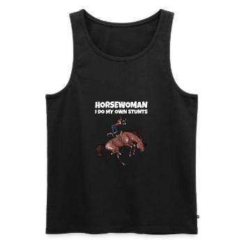 Funny Horses Women Design Stuntman Stunts - Débardeur bio Premium Homme - noir - Devant - Michal (187cm)