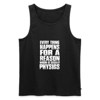 Lehrer, Physik, Geschenk, Periodensystem, Physiker - Männer Premium Bio Tank Top - Schwarz - Vorne - AI Model Male 178 light (178cm)