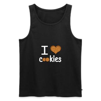 Keks - Männer Premium Bio Tank Top - Schwarz - Vorne - AI Model Male 178 light (178cm)