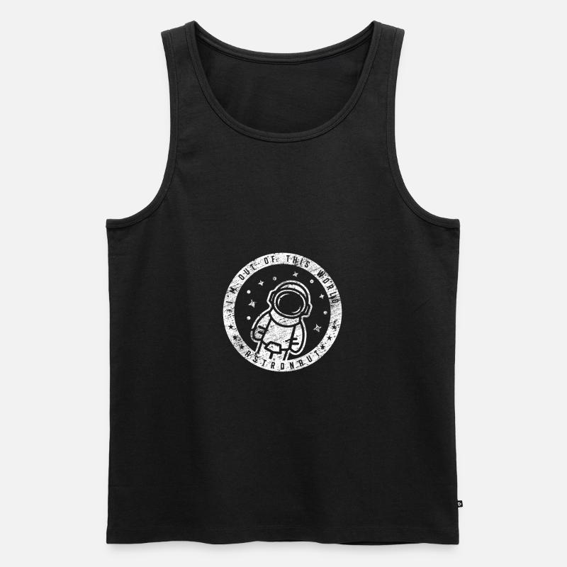 Astronaut - Männer Premium Bio Tank Top - Schwarz