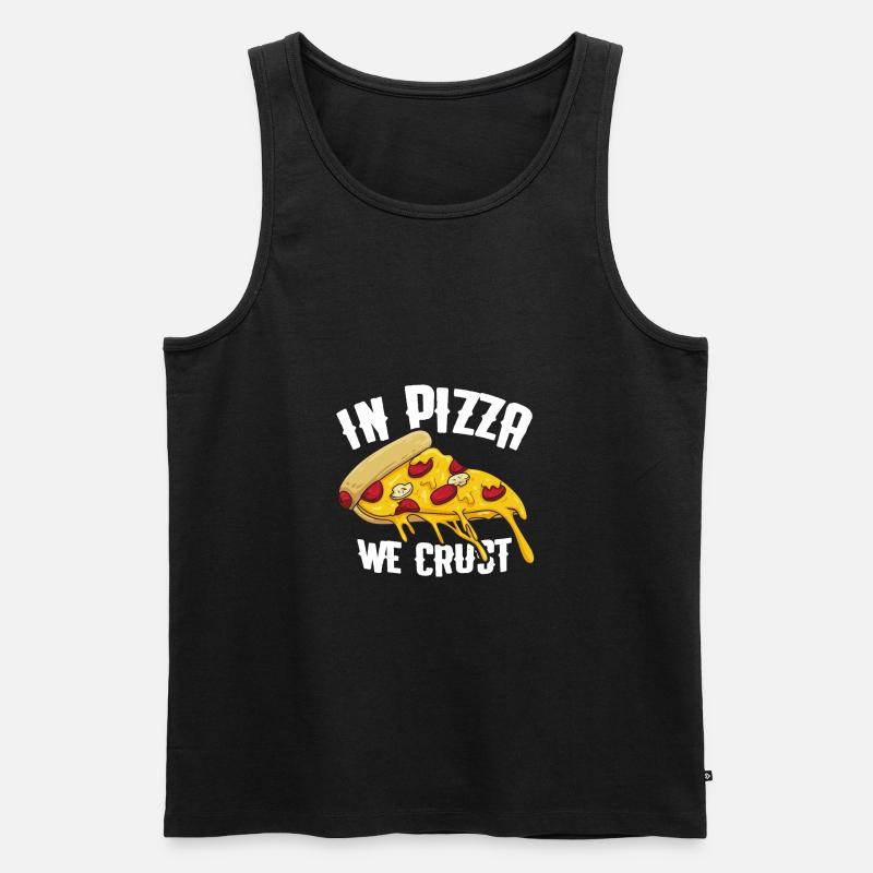 Pizza - Männer Premium Bio Tank Top - Schwarz