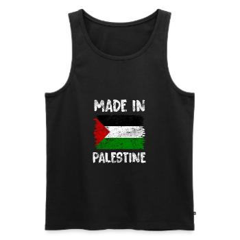 Palestine - Débardeur bio Premium Homme - noir - Devant - Michal (187cm)