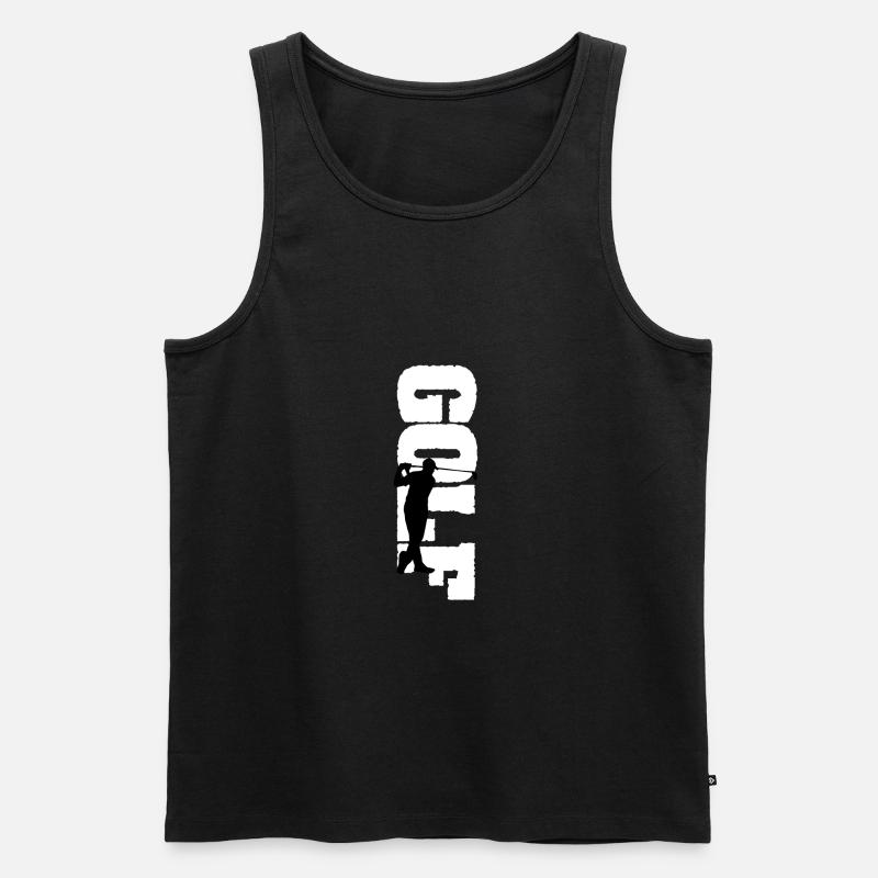Golf Golfspieler Geschenkidee - Männer Premium Bio Tank Top - Schwarz