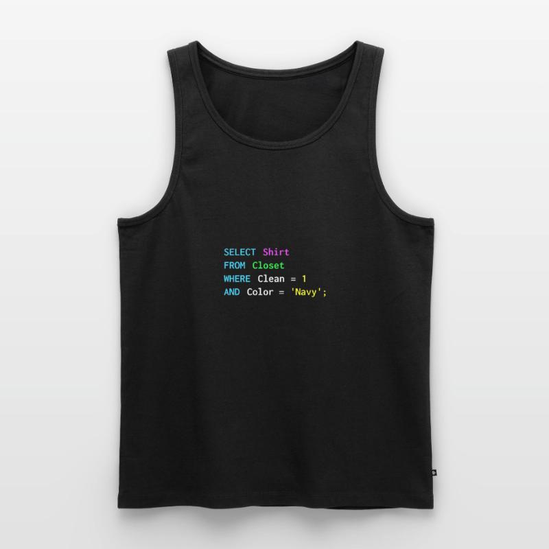 Funny SQL design for sql programmers, DBA, Men's Premium Organic Tank Top