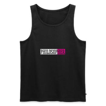 Philosopher Philosophy Teacher - Men's Premium Organic Tank Top - black - Front - AI Model Male 178 light (178cm)