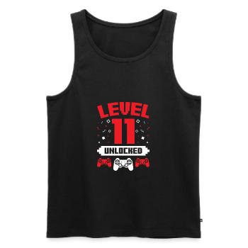 Cadeau de cadeau pour le 11e anniversaire du Gamer Gamer - Débardeur bio Premium Homme - noir - Devant - AI Model Male 178 light (178cm)