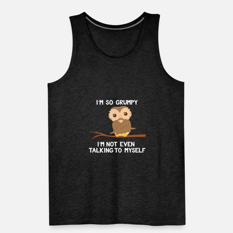 Eule - Eulen - Laune - Schlechte Laune - Spruch Männer Premium Bio Tank Top
