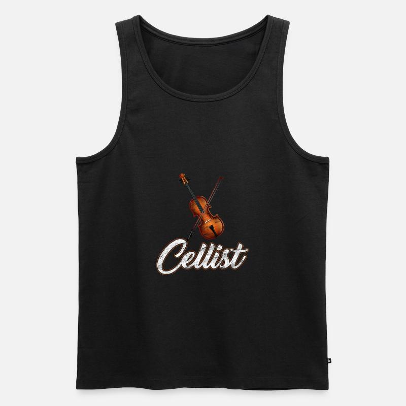 Cello - Männer Premium Bio Tank Top - Schwarz