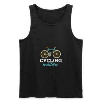 cyclisme - Débardeur bio Premium Homme - noir - Devant - Michal (187cm)
