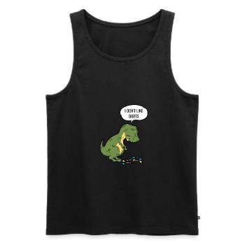 Jeu de fléchettes T-Rex Dinosboard Pun - Débardeur bio Premium Homme - noir - Devant - Michal (187cm)