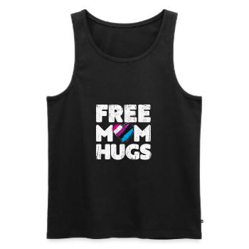 Free Mom Hugs T-Shirt, Free Mom Hugs Genderfluid - Männer Premium Bio Tank Top - Schwarz - Vorne - Michal (187cm)