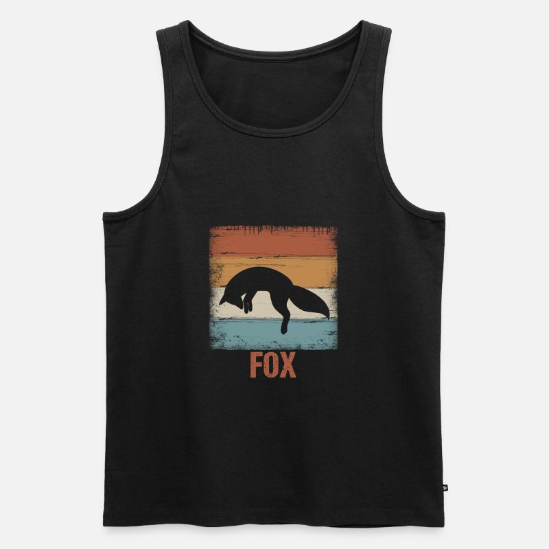 Fuchs Fox - Männer Premium Bio Tank Top - Schwarz
