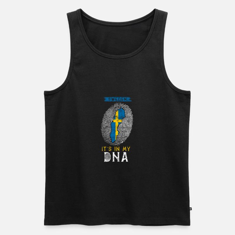 Schweden - Männer Premium Bio Tank Top - Schwarz