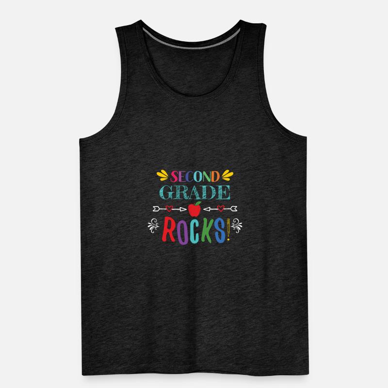 Second Grade Rocks - for 2nd Grade Teachers Men's Premium Organic Tank Top