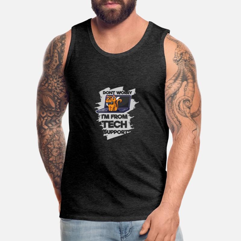 Programming Cat Tech Support Men's Premium Organic Tank Top
