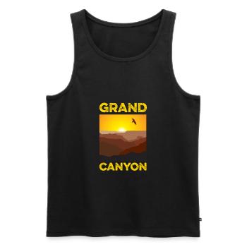 Grand Canyon - Männer Premium Bio Tank Top - Schwarz - Vorne - AI Model Male 178 light (178cm)