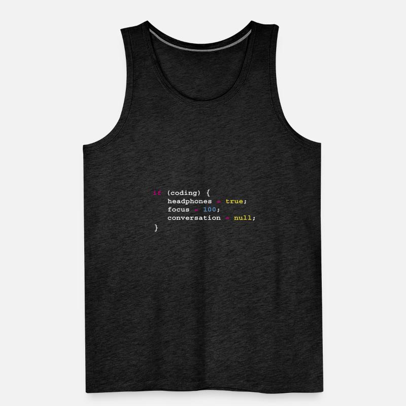 Programming If Coding Headphones Tee, Programming Men's Premium Organic Tank Top