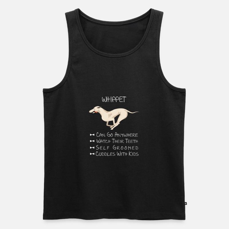Whippet Hund - Männer Premium Bio Tank Top - Schwarz