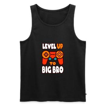 Ascended to the big brother - Men's Premium Organic Tank Top - black - Front - AI Model Male 178 light (178cm)