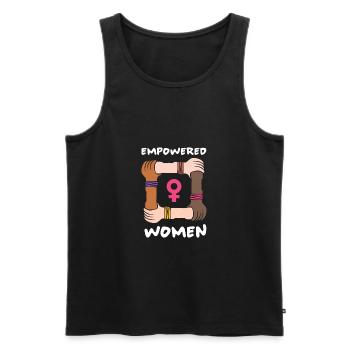 feminist - Men's Premium Organic Tank Top - black - Front - Michal (187cm)