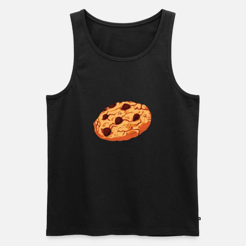 Chocolate Chip Cookie Grafik Riesenplätzchen - Männer Premium Bio Tank Top - Schwarz