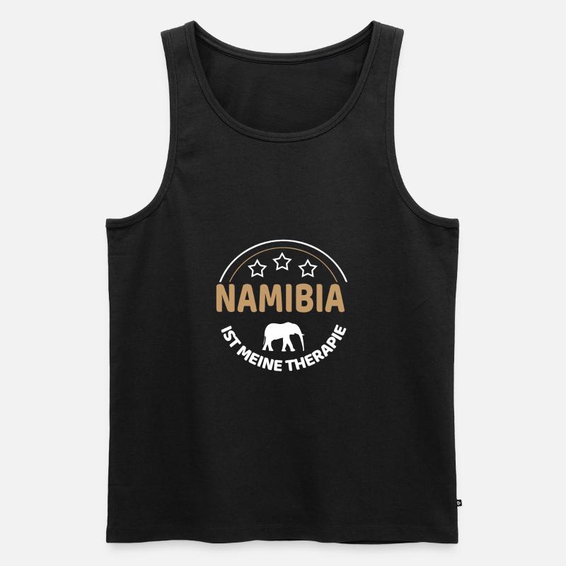Therapie Namibia - Männer Premium Bio Tank Top - Schwarz