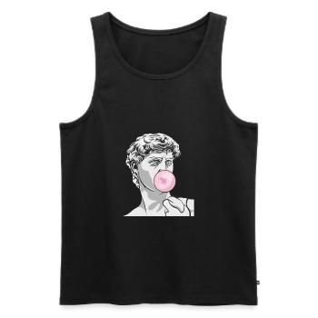 Cool wie Marmor - Männer Premium Bio Tank Top - Schwarz - Vorne - AI Model Male 178 light (178cm)