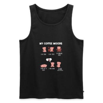 Pig - Piglet - Pigs - Coffee - Coffee Drink - Men's Premium Organic Tank Top - black - Front - Michal (187cm)