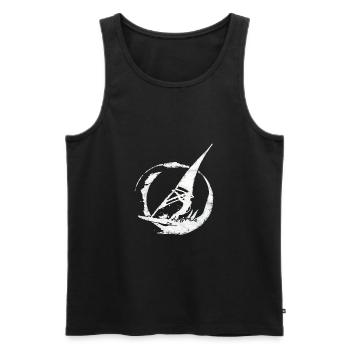Planche à voile, surf, cadeau de kitesurf - Débardeur bio Premium Homme - noir - Devant - Michal (187cm)