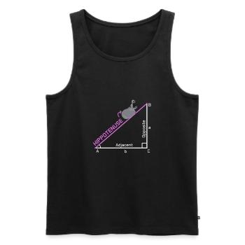 Idée de conception de cadeau de plaisanterie drôle de nerd Hippotenuse - Débardeur bio Premium Homme - noir - Devant - AI Model Male 178 light (178cm)