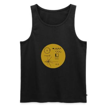 Golden Record Voyager 1977 Raumfahrt Raumschiff - Männer Premium Bio Tank Top - Schwarz - Vorne - Michal (187cm)