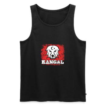 Kangal anatolischer Hirtenhund Türkei Flagge - Männer Premium Bio Tank Top - Schwarz - Vorne - Michal (187cm)
