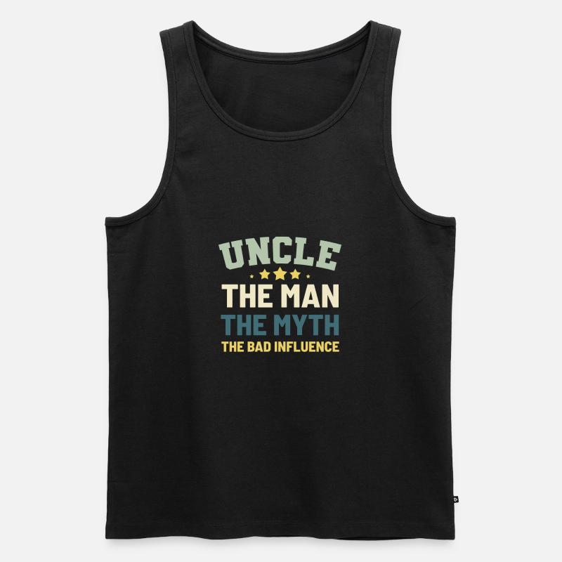 Onkel - Männer Premium Bio Tank Top - Schwarz