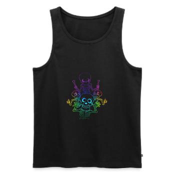 Funny Skeletons, lustige Skelettes - Männer Premium Bio Tank Top - Schwarz - Vorne - AI Model Male 178 light (178cm)