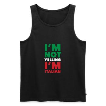Funny Italian Gift - Men's Premium Organic Tank Top - black - Front - Michal (187cm)