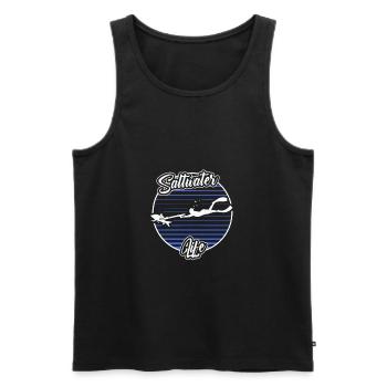 Spearfishing Saltwater Life Freediving Fishing - Men's Premium Organic Tank Top - black - Front - AI Model Male 178 light (178cm)