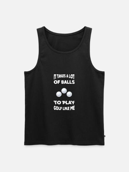 Golf Balls - Men's Premium Organic Tank Top - black