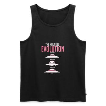 Haunebu Evolution Project Vril Gift UFO - Men's Premium Organic Tank Top - black - Front - Michal (187cm)