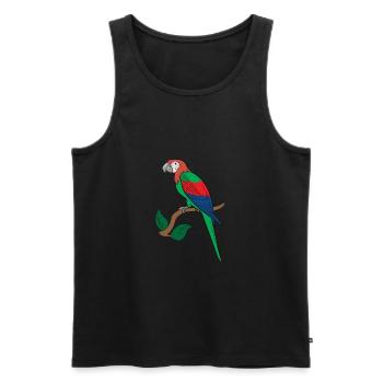 Parrot macaw drawing - Men's Premium Organic Tank Top - black - Front - Michal (187cm)