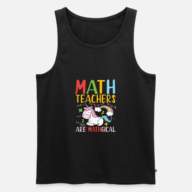 Mathematiklehrer sind mathematisch - Männer Premium Bio Tank Top - Schwarz