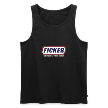 F*cker Du bist nicht du wenn du geil bist. - Männer Premium Bio Tank Top - Schwarz - Vorne - Michal (187cm)
