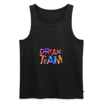 Dream Team - Men's Premium Organic Tank Top - black - Front - Michal (187cm)