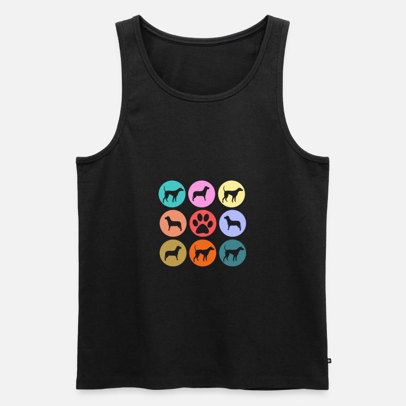 Hunde - Männer Premium Bio Tank Top - Schwarz