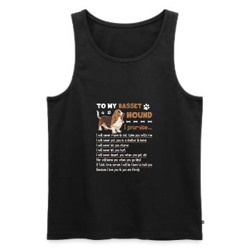 Basset Hound Basset Hound Promise - Men's Premium Organic Tank Top - black - Front - AI Model Male 178 light (178cm)