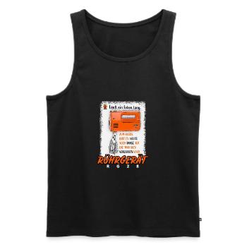 DDR Nostalgie Kult RG28 Hausfrau Geschenk - Männer Premium Bio Tank Top - Schwarz - Vorne - Michal (187cm)